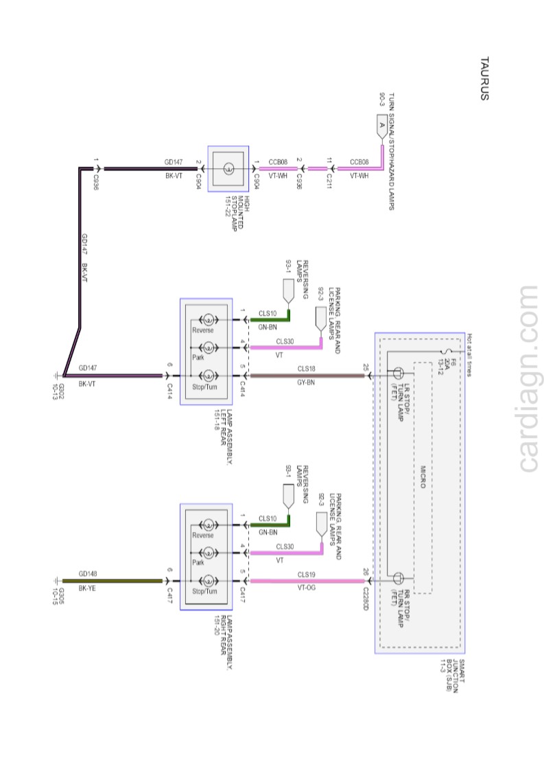 Ford Taurus 2008 wiring diagrams